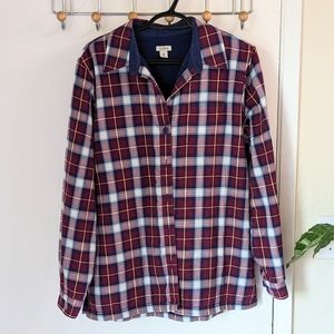 LL Bean fleece-lined flannel